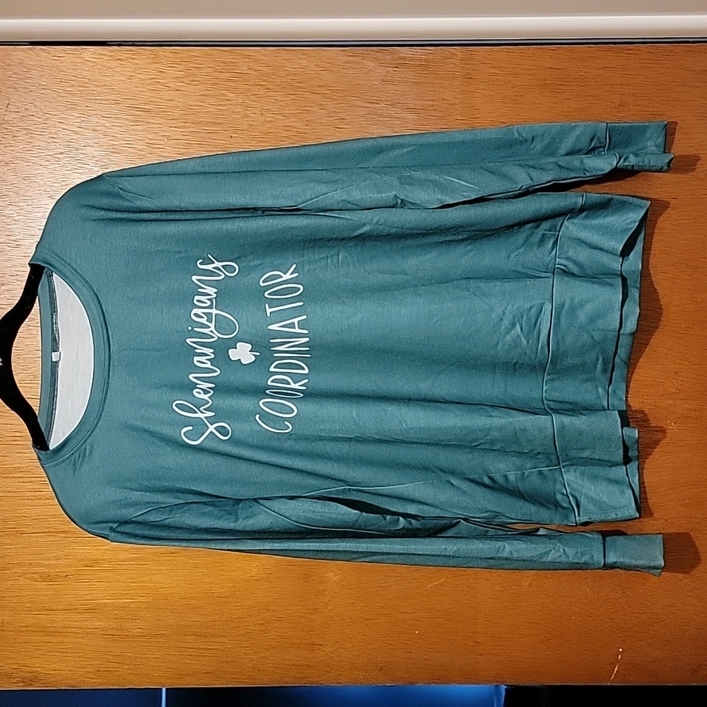 Green Long Sleeves Top - Size L